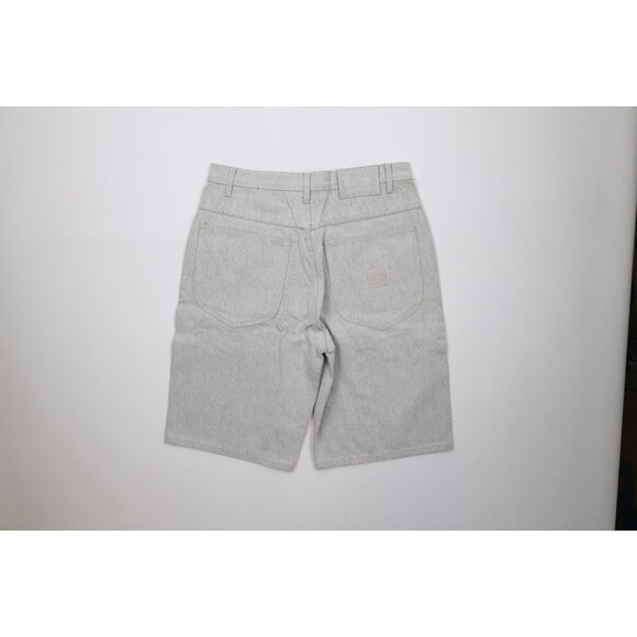 Deadstock Vtg 90s Marithe Francois Girbaud Mens 32 Baggy Denim Jean Shorts Gray - Picture 13 of 16